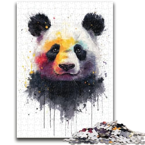 Puzzle für Erwachsene, 1000 Teile, Aquarell-Panda-Spielzeug, Lernspiele, Stressabbau, geeignet für die Schreibtischdekoration, 50x75cm von LYXIANY