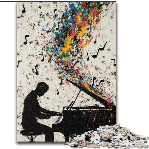 Puzzle für Erwachsene, 1000 Teile, Art Piano, Stressabbau, schwierige Herausforderung mit passendem Poster und Quizblatt, 26x38cm Puzzle für Erwachsene, 1000 Teile, Art Piano, Stressabbau, schwierige Herausforderung mit passendem Poster und Quizblatt, 26x38cm von LYXIANY