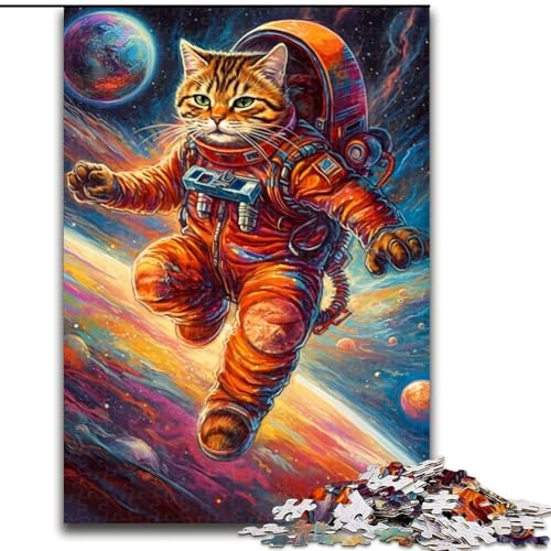 Puzzle für Erwachsene, 1000 Teile, Astro-Katze im Weltraum, Holzpuzzle, Größe 50x75cm, für Teenager und Jugendliche, ideales Geburtstags Puzzle für Erwachsene, 1000 Teile, Astro-Katze im Weltraum, Holzpuzzle, Größe 50x75cm, für Teenager und Jugendliche, ideales Geburtstags von LYXIANY
