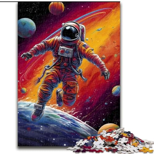 Puzzle für Erwachsene, 1000 Teile, Astronaut, tolle Farben, 1000-teiliges Puzzle, Spaß für die ganze Familie, Basteln, perfekt für Geburtstage, Feiertage, Größe 50x75cm von LYXIANY