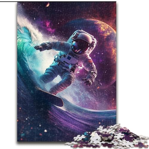Puzzle für Erwachsene, 1000 Teile, Astronauten-Surfen, Elefantenspielzeug, Denkspiel, Geburtstagsgeschenk, Geschenke, Wandkunst, für Kinder ab 14 Jahren (Größe 26x38cm) von LYXIANY