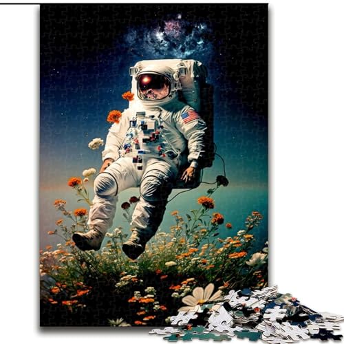 Puzzle für Erwachsene, 1000 Teile, Astronauten- und Blumen-Holzpuzzle, interaktives Familienspiel, Bastelgeschenk mit farbenfrohen Kunstwerken, Größe 50x75cm Puzzle für Erwachsene, 1000 Teile, Astronauten- und Blumen-Holzpuzzle, interaktives Familienspiel, Bastelgeschenk mit farbenfrohen Kunstwerken, Größe 50x75cm von LYXIANY