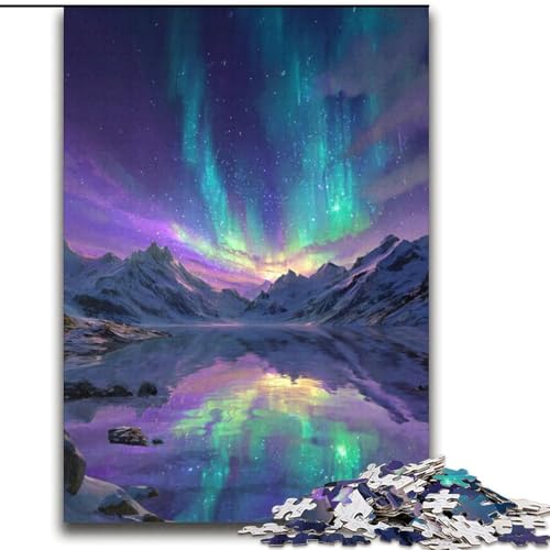 Puzzle für Erwachsene, 1000 Teile, Aurora, Stressabbau, Staycation, Zeit totschlagen, mit passendem Poster und Quizblatt, 38x52cm Puzzle für Erwachsene, 1000 Teile, Aurora, Stressabbau, Staycation, Zeit totschlagen, mit passendem Poster und Quizblatt, 38x52cm von LYXIANY