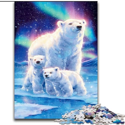 Puzzle für Erwachsene, 1000 Teile, Aurora-Eisbär, dekomprimierendes intellektuelles Lernspielzeug, Lernspiel für Geburtstag, Weihnachten, 38x26cm Puzzle für Erwachsene, 1000 Teile, Aurora-Eisbär, dekomprimierendes intellektuelles Lernspielzeug, Lernspiel für Geburtstag, Weihnachten, 38x26cm von LYXIANY