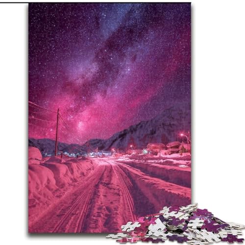 Puzzle für Erwachsene, 1000 Teile, Aurora-Landschaft, Dekomprimierendes intellektuelles Lernspielzeug, Geburtstagsgeschenk, Geschenke (Größe 50x75cm) von LYXIANY