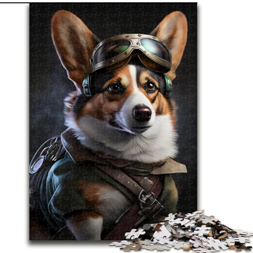 Puzzle für Erwachsene, 1000 Teile, Aviator Corgi, Holzpuzzle, interaktives Familienspiel, Bastelgeschenk mit farbenfrohen Kunstwerken, Größe 50x75cm Puzzle für Erwachsene, 1000 Teile, Aviator Corgi, Holzpuzzle, interaktives Familienspiel, Bastelgeschenk mit farbenfrohen Kunstwerken, Größe 50x75cm von LYXIANY