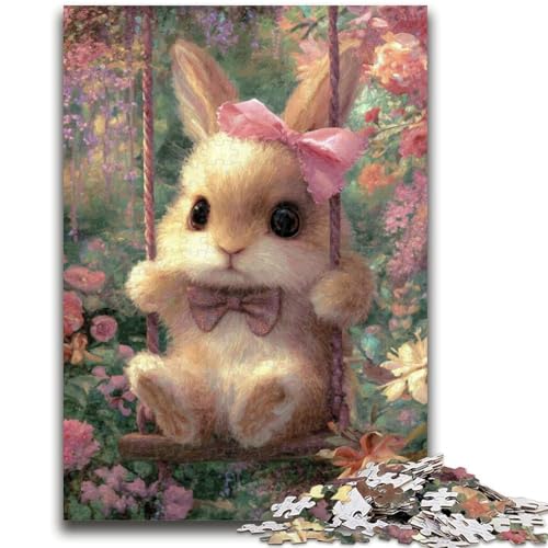 Puzzle für Erwachsene, 1000 Teile, Baby-Häschen auf der Schaukel, hilft dem Gehirn beim Trainieren, süchtig machendes Spielzeug zur Förderung der Geduld, geeignet für Paare, 38x26cm Puzzle für Erwachsene, 1000 Teile, Baby-Häschen auf der Schaukel, hilft dem Gehirn beim Trainieren, süchtig machendes Spielzeug zur Förderung der Geduld, geeignet für Paare, 38x26cm von LYXIANY