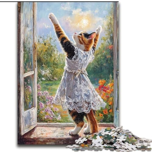 Puzzle für Erwachsene, 1000 Teile, Ballettkatze, Spielzeug, Lernspiele, Stressabbau, tolle Geschenke und Spielzeuge, 26x38cm von LYXIANY