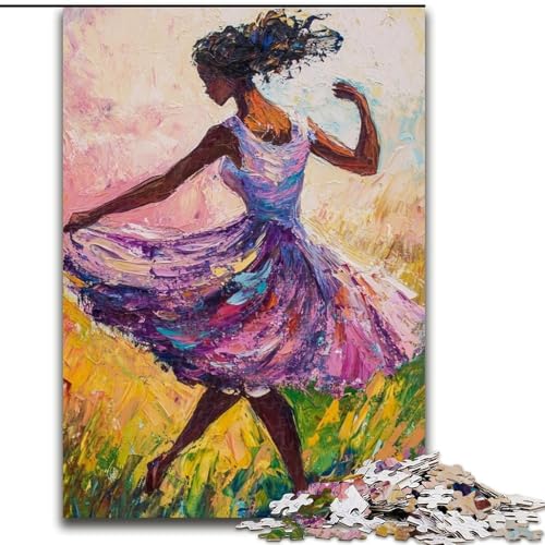 Puzzle für Erwachsene, 1000 Teile, Balletttänzerin, anspruchsvolles Denkspiel, Familienaktivität, Heimdekoration, (Größe 26x38cm) von LYXIANY