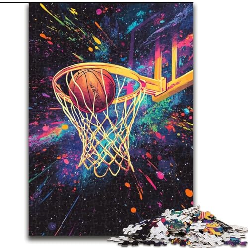 Puzzle für Erwachsene, 1000 Teile, Basketball, Spielzeug, Lernspiele, Stressabbau, tolle Geschenke und Spielzeuge (Größe 26x38cm) von LYXIANY