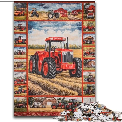 Puzzle für Erwachsene, 1000 Teile, Bauernhof-Traktor, Spielzeug, Lernspiele, Stressabbau, tolle Geschenke und Spielzeuge, 26x38cm von LYXIANY
