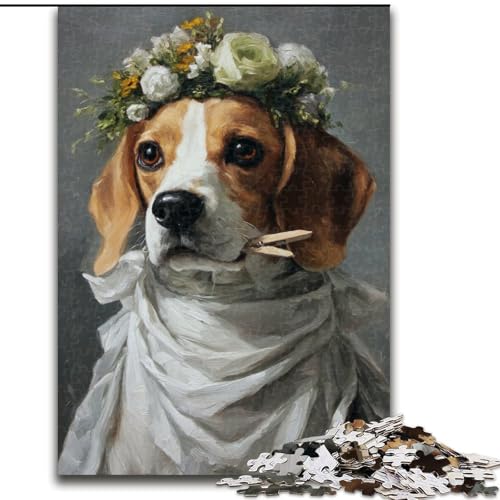Puzzle für Erwachsene, 1000 Teile, Beagle-Ölgemälde, Puzzle aus Holz, anspruchsvolles Denkspiel für Teenager, Familienspaß, interaktives Spiel, Größe 50x75cm Puzzle für Erwachsene, 1000 Teile, Beagle-Ölgemälde, Puzzle aus Holz, anspruchsvolles Denkspiel für Teenager, Familienspaß, interaktives Spiel, Größe 50x75cm von LYXIANY