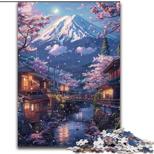 Puzzle für Erwachsene, 1000 Teile, Berg Fuji und Kirschblüte, Holzpuzzle, interaktives Familienspiel, Bastelgeschenk mit farbenfrohen Kunstwerken, Größe 50x75cm Puzzle für Erwachsene, 1000 Teile, Berg Fuji und Kirschblüte, Holzpuzzle, interaktives Familienspiel, Bastelgeschenk mit farbenfrohen Kunstwerken, Größe 50x75cm von LYXIANY