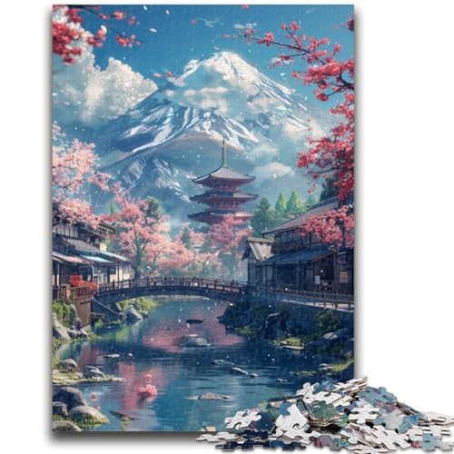 Puzzle für Erwachsene, 1000 Teile, Berg Fuji und Kirschblüte, anspruchsvolles Spiel und Familienspiel, Wichtelgeschenke, 50x75cm Puzzle für Erwachsene, 1000 Teile, Berg Fuji und Kirschblüte, anspruchsvolles Spiel und Familienspiel, Wichtelgeschenke, 50x75cm von LYXIANY