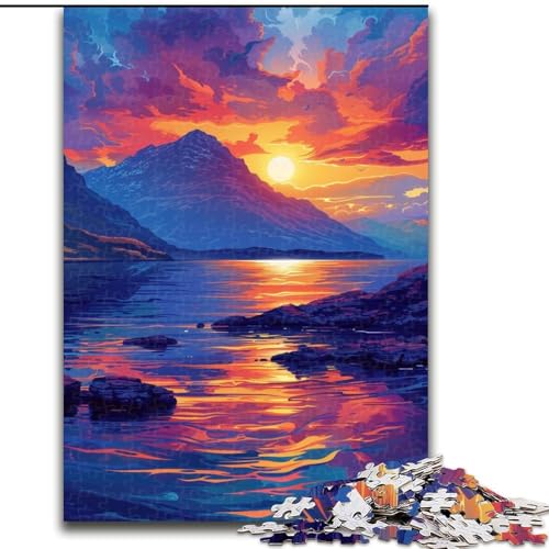 Puzzle für Erwachsene, 1000 Teile, Berge bei Sonnenuntergang, Puzzlegröße 50x75cm, Geburtstagsgeschenkidee, anspruchsvolles Denkspiel Puzzle für Erwachsene, 1000 Teile, Berge bei Sonnenuntergang, Puzzlegröße 50x75cm, Geburtstagsgeschenkidee, anspruchsvolles Denkspiel von LYXIANY