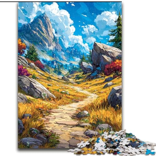 Puzzle für Erwachsene, 1000 Teile, Berge im Herbst, kreatives Familienspiel und Heimdekoration, Teenager (Größe 50x75cm) von LYXIANY