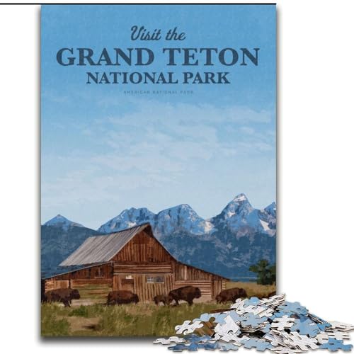 Puzzle für Erwachsene, 1000 Teile, Besuchen Sie Grand Teton, Lernspielzeug, einzigartige Geburtstags- und Geschenkideen für Kinder ab 14 Jahren, 50x75cm Puzzle für Erwachsene, 1000 Teile, Besuchen Sie Grand Teton, Lernspielzeug, einzigartige Geburtstags- und Geschenkideen für Kinder ab 14 Jahren, 50x75cm von LYXIANY