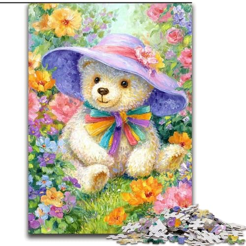 Puzzle für Erwachsene, 1000 Teile, Blumen-Teddybär, Spielzeug, Lernspiele, Stressabbau, tolle Geschenke und Spielzeuge, 50x75cm Puzzle für Erwachsene, 1000 Teile, Blumen-Teddybär, Spielzeug, Lernspiele, Stressabbau, tolle Geschenke und Spielzeuge, 50x75cm von LYXIANY