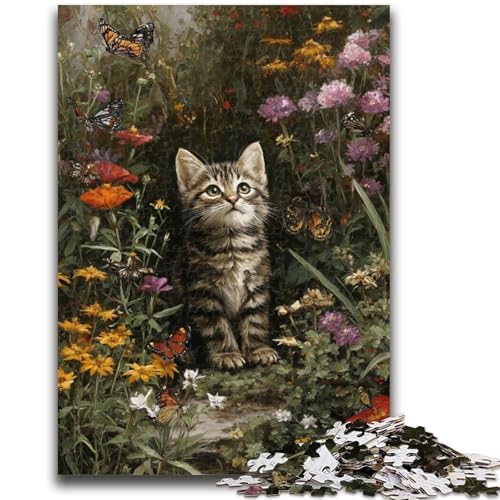 Puzzle für Erwachsene, 1000 Teile, Blumenkätzchen, anspruchsvolles Spiel, Spielzeug, Geschenk für die ganze Familie, ab 14 Jahren, 50x75cm von LYXIANY