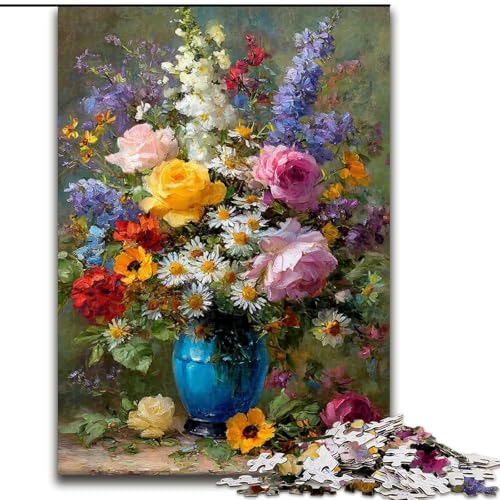 Puzzle für Erwachsene, 1000 Teile, Blumenkunst, Spielzeug, Lernspiele, Stressabbau, tolle Geschenke und Spielzeuge, 50x75cm von LYXIANY