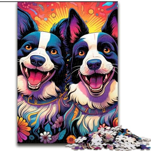 Puzzle für Erwachsene, 1000 Teile, Border Collie, Holzpuzzle, 50x75cm, Denkspiel für Teenager und Familieninteraktion Puzzle für Erwachsene, 1000 Teile, Border Collie, Holzpuzzle, 50x75cm, Denkspiel für Teenager und Familieninteraktion von LYXIANY