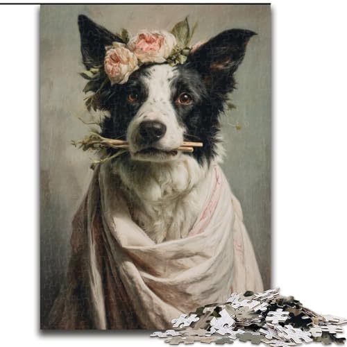 Puzzle für Erwachsene, 1000 Teile, Border-Collie-Ölgemälde, Stressabbau, Staycation-Zeitvertreib, mit passendem Poster und Quizblatt, 50x75cm Puzzle für Erwachsene, 1000 Teile, Border-Collie-Ölgemälde, Stressabbau, Staycation-Zeitvertreib, mit passendem Poster und Quizblatt, 50x75cm von LYXIANY