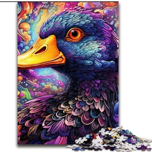 Puzzle für Erwachsene, 1000 Teile, Bunte lila Ente, Karton-Puzzle, 26x38cm, Denkspiel für Teenager und Familieninteraktion Puzzle für Erwachsene, 1000 Teile, Bunte lila Ente, Karton-Puzzle, 26x38cm, Denkspiel für Teenager und Familieninteraktion von LYXIANY