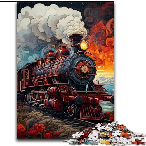 Puzzle für Erwachsene, 1000 Teile, Bunter Zug, 1000-teiliges Puzzle, anspruchsvolles Denkspiel für Teenager, Spaß für den Spieleabend mit der Familie, 26x38cm Puzzle für Erwachsene, 1000 Teile, Bunter Zug, 1000-teiliges Puzzle, anspruchsvolles Denkspiel für Teenager, Spaß für den Spieleabend mit der Familie, 26x38cm von LYXIANY