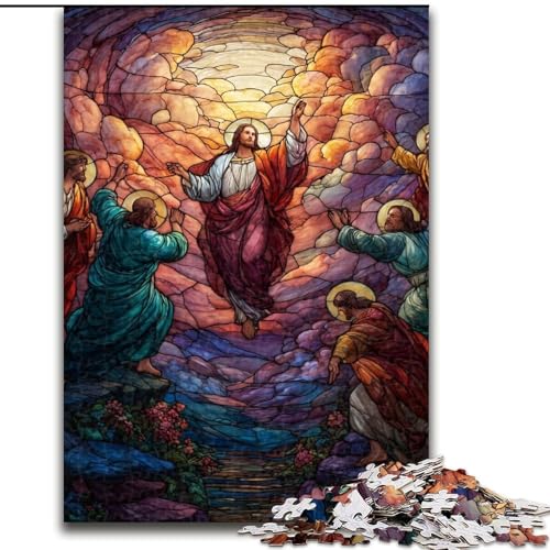 Puzzle für Erwachsene, 1000 Teile, Buntglas-Jesus, Spielzeug, Lernspiele, Stressabbau, tolle Geschenke und Spielzeuge, 50x75cm Puzzle für Erwachsene, 1000 Teile, Buntglas-Jesus, Spielzeug, Lernspiele, Stressabbau, tolle Geschenke und Spielzeuge, 50x75cm von LYXIANY
