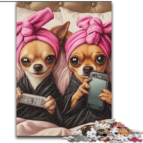 Puzzle für Erwachsene, 1000 Teile, Chihuahua, Elefantenspielzeug, Denkspiel, Geburtstagsgeschenk, Geschenke, Wandkunst, für Kinder ab 14 Jahren (Größe 50x75cm) von LYXIANY