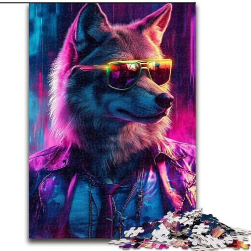 Puzzle für Erwachsene, 1000 Teile, Cooles Wolf-Puzzle aus Holz, anspruchsvolles Denkspiel für Teenager, interaktives Familienspiel, Größe 50x75cm Puzzle für Erwachsene, 1000 Teile, Cooles Wolf-Puzzle aus Holz, anspruchsvolles Denkspiel für Teenager, interaktives Familienspiel, Größe 50x75cm von LYXIANY
