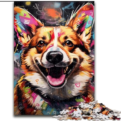 Puzzle für Erwachsene, 1000 Teile, Corgi-Graffiti-Puzzle für Erwachsene, 50x75cm, Eltern, Partner, Freunde – ab 14 Jahren Puzzle für Erwachsene, 1000 Teile, Corgi-Graffiti-Puzzle für Erwachsene, 50x75cm, Eltern, Partner, Freunde – ab 14 Jahren von LYXIANY
