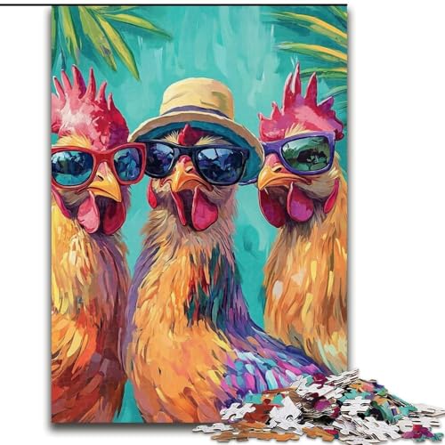 Puzzle für Erwachsene, 1000 Teile, DREI Hühner, Spielzeug, Lernspiele, Stressabbau, tolle Geschenke und Spielzeuge, 26x38cm Puzzle für Erwachsene, 1000 Teile, DREI Hühner, Spielzeug, Lernspiele, Stressabbau, tolle Geschenke und Spielzeuge, 26x38cm von LYXIANY