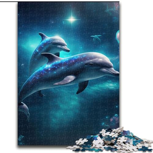 Puzzle für Erwachsene, 1000 Teile, Delfin-Weltraum, 1000-teiliges Puzzle für das ganze Kind, für Frauen, Geschenke für Männer, Größe 50x75cm von LYXIANY
