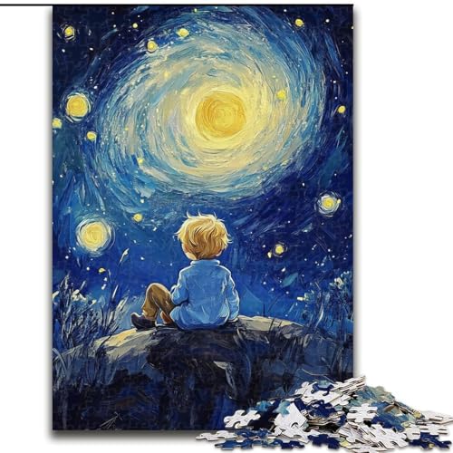 Puzzle für Erwachsene, 1000 Teile, Der kleine Prinz des Nachthimmels, pädagogisches Denkspiel, künstlerische Heim- und Bürodekoration, ab 14 Jahren (Größe 26x38cm) von LYXIANY