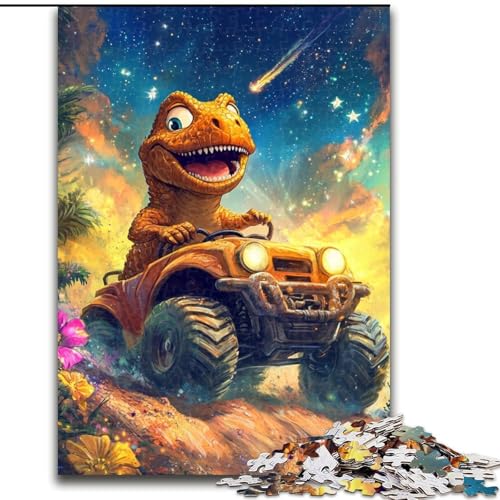 Puzzle für Erwachsene, 1000 Teile, Dinosaurier, die EIN Auto Fahren, Puzzle aus Holz, anspruchsvolles Denkspiel für Teenager, Familienspaß, interaktives Spiel, Größe 50x75cm Puzzle für Erwachsene, 1000 Teile, Dinosaurier, die EIN Auto Fahren, Puzzle aus Holz, anspruchsvolles Denkspiel für Teenager, Familienspaß, interaktives Spiel, Größe 50x75cm von LYXIANY