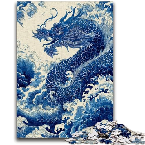 Puzzle für Erwachsene, 1000 Teile, Drachen-Denkspiel im japanischen Stil, Lernspiel für Geburtstag, Weihnachten, für 14-Jährige, 26x38cm von LYXIANY