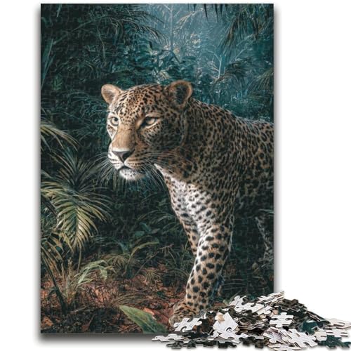 Puzzle für Erwachsene, 1000 Teile, Dschungel-Leoparden-Spielzeug, Lernspiele, Stressabbau, geeignet für die Schreibtischdekoration, 26x38cm Puzzle für Erwachsene, 1000 Teile, Dschungel-Leoparden-Spielzeug, Lernspiele, Stressabbau, geeignet für die Schreibtischdekoration, 26x38cm von LYXIANY