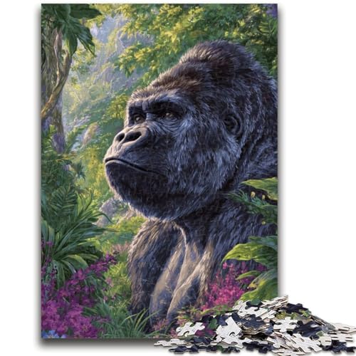 Puzzle für Erwachsene, 1000 Teile, Dschungelgorilla, ab 14 Jahren, Denksportspiel, Erwachsene und Jugendliche, 50x75cm Puzzle für Erwachsene, 1000 Teile, Dschungelgorilla, ab 14 Jahren, Denksportspiel, Erwachsene und Jugendliche, 50x75cm von LYXIANY