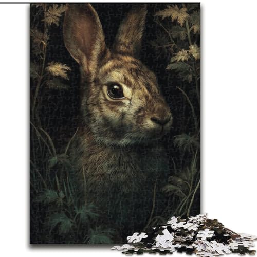 Puzzle für Erwachsene, 1000 Teile, Dschungelhase, Spielspielzeug, jedes Teil ist einzigartig – anspruchsvolles Familienspiel für Kinder ab 14 Jahren (Größe 26x38cm) von LYXIANY