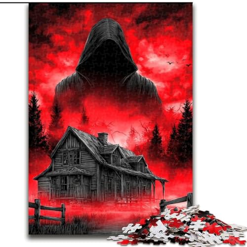 Puzzle für Erwachsene, 1000 Teile, Dunkles Schloss, Stressabbau, schwierige Herausforderung, jedes Teil ist einzigartig – anspruchsvolles Familienspiel, 38x26cm von LYXIANY