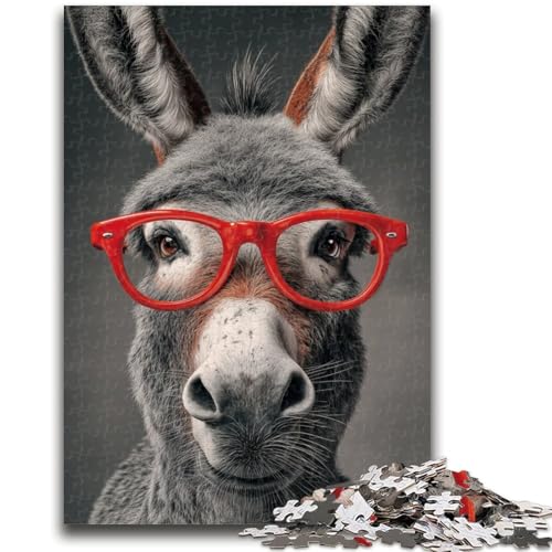 Puzzle für Erwachsene, 1000 Teile, Esel mit Brille, für Alter 14+, Quizspiel, Spaß bei Heimaktivitäten, Geburtstagsgeschenk, Reisegeschenke, 50x75cm Puzzle für Erwachsene, 1000 Teile, Esel mit Brille, für Alter 14+, Quizspiel, Spaß bei Heimaktivitäten, Geburtstagsgeschenk, Reisegeschenke, 50x75cm von LYXIANY