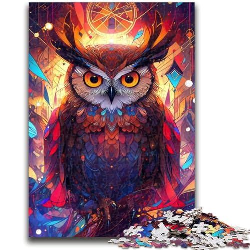 Puzzle für Erwachsene, 1000 Teile, Eule, hilft dem Gehirn, süchtig machendes Spielzeug zu trainieren, um Geduld zu fördern, perfekte Dekoration, 38x26cm von LYXIANY