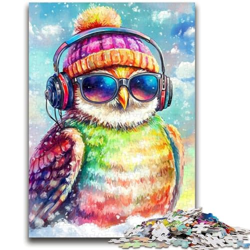 Puzzle für Erwachsene, 1000 Teile, Eule hört Musik, für Kinder ab 14 Jahren, interessante Geschenke zur Stressreduzierung für Freunde und Familie, 26x38cm Puzzle für Erwachsene, 1000 Teile, Eule hört Musik, für Kinder ab 14 Jahren, interessante Geschenke zur Stressreduzierung für Freunde und Familie, 26x38cm von LYXIANY