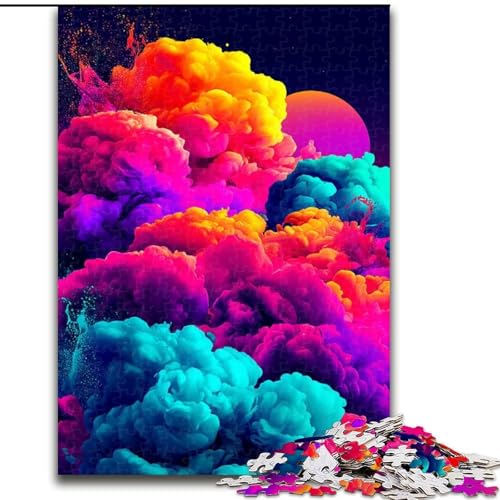Puzzle für Erwachsene, 1000 Teile, Explosionswolke, Elefantenspielzeug, Denkspiel, Geburtstagsgeschenk, Geschenke, Wandkunst, für Kinder ab 14 Jahren (Größe 50x75cm) von LYXIANY