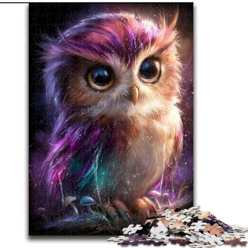 Puzzle für Erwachsene, 1000 Teile, Fantasie-Eule, anspruchsvolles Spiel und Familienspiel mit vollständig ineinandergreifenden, zufällig geformten Teilen, 26x38cm von LYXIANY
