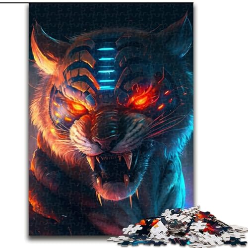 Puzzle für Erwachsene, 1000 Teile, Fantasie-Tiger, schwierige Puzzles für Erwachsene, interaktives Familienspiel, Bastelgeschenk mit farbenfrohen Kunstwerken, Größe: 50x75cm von LYXIANY