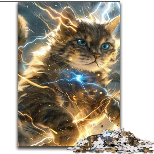 Puzzle für Erwachsene, 1000 Teile, Fantasiekatze, anspruchsvoll und schwierig, mit vollständig ineinandergreifenden, zufällig geformten Teilen, 50x75cm Puzzle für Erwachsene, 1000 Teile, Fantasiekatze, anspruchsvoll und schwierig, mit vollständig ineinandergreifenden, zufällig geformten Teilen, 50x75cm von LYXIANY