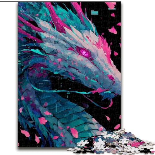Puzzle für Erwachsene, 1000 Teile, Fantasy-Drachen-Puzzle, anspruchsvolles Denkspiel für Teenager, perfekt als Heimdekoration oder Geschenk (Größe 26x38cm) von LYXIANY
