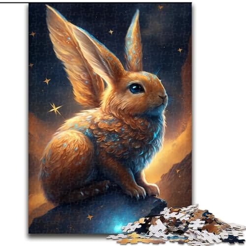 Puzzle für Erwachsene, 1000 Teile, Farbiger Hase, anspruchsvolle Puzzles, Größe 38x26cm, Geburtstagsgeschenkidee, anspruchsvolles Denkspiel von LYXIANY